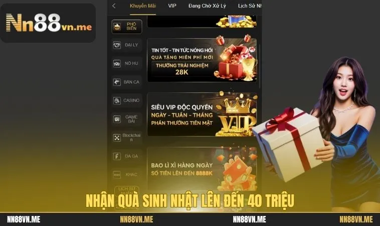 Nhận quà sinh nhật lên đến 40 triệu