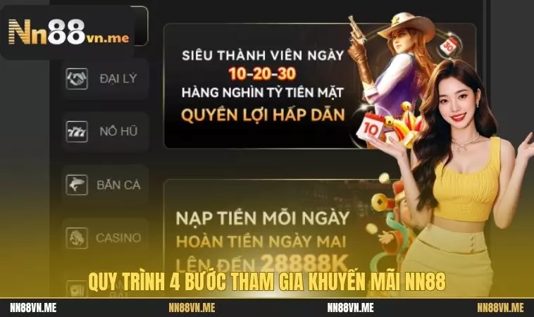 Quy trình 4 bước tham gia khuyến mãi NN88