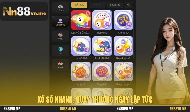 Xổ số nhanh, quay thưởng ngay lập tức